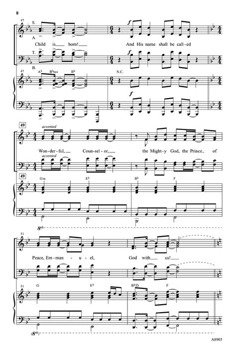 For Unto Us a Child Is Born (SATB ) by Georg | J.W. Pepper Sheet Music