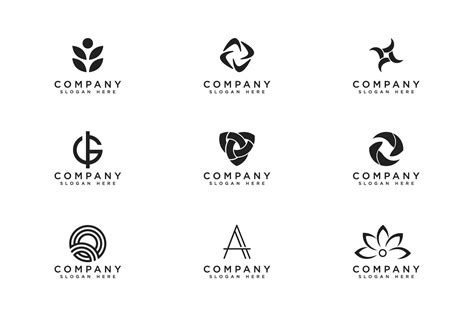 Set of Company Logo Design Ideas Vector Graphic by dunia8103 · Creative ...