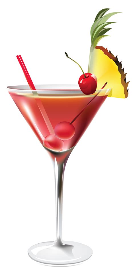 Cocktail Recipes with Cherry Garnish and Martini PNG | PNG All