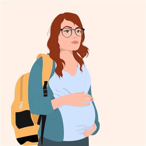 Adolescente embarazada | Vector Premium