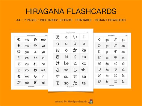 Hiragana Flashcards for Japanese Language Learning Printable - Etsy New ...