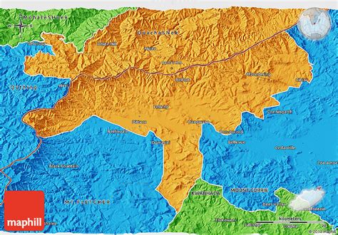 Political 3D Map of MALUTI