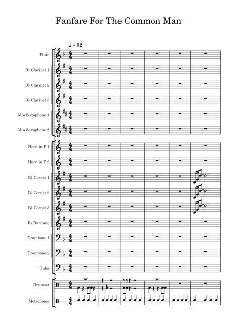 Fanfare for the common man – Aaron Copland Sheet music for Trombone ...