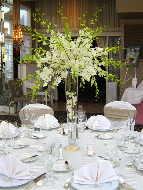 Stunning and elegant All-White Dendrobium Orchid Centerpiece - By ...