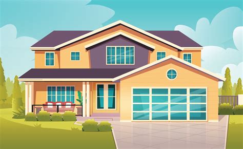 house front view vector illustration 2172762 Vector Art at Vecteezy