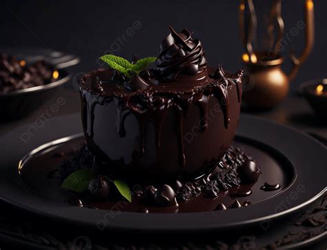 Beautiful And Delicious Chocolate Cake Presentation Background, Cake ...