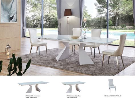 Glass Top Extendable Dining Table EF92 | Modern Dining