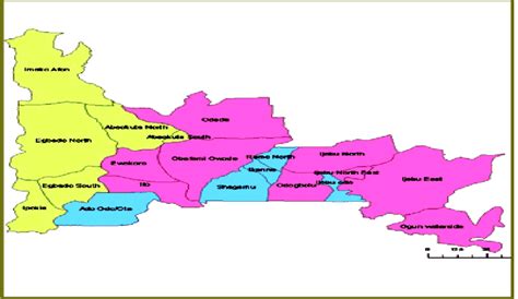 Map of Ogun State, Nigeria showing its 20 Local Government Areas ...