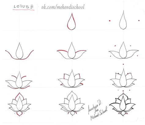 how to draw simple mehndi designs step by step in 2024 | Flower drawing ...