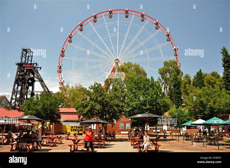 Giant Wheel and Town Square at Gold Reef City Theme Park, Johannesburg ...