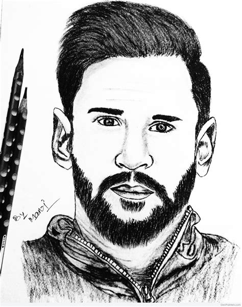 Lionel Messi Pencil Drawing