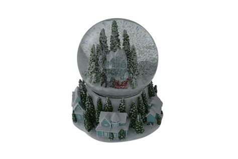 Musical Snow Globe With Light Christmas Village – Wehbeh Land