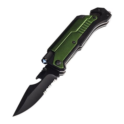 JUNHAO Best 6in1 Survival Tactical Military Folding Pocket Knife with ...