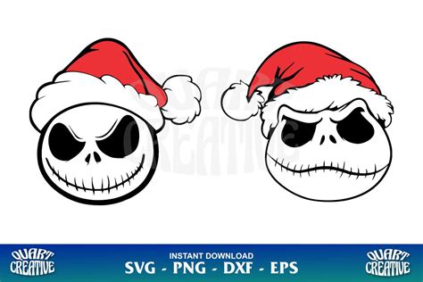 Jack Skellington Santa Hat SVG - Gravectory