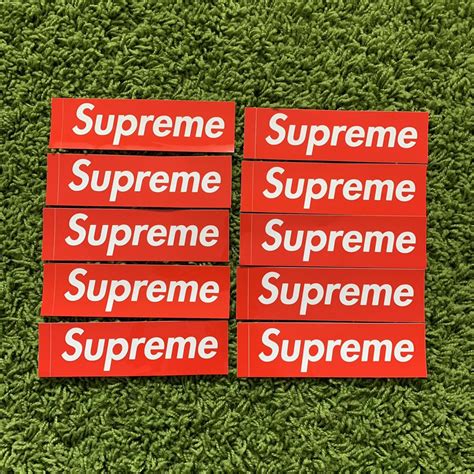 Supreme Box Logo Sticker Red Deadstock (New &... - Depop