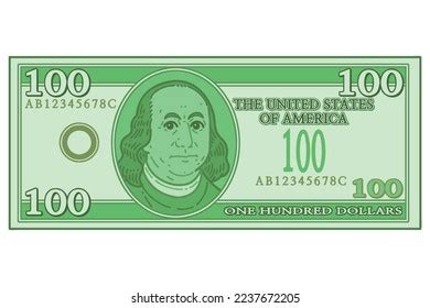 Us 100 Dollar Bill Vector Illustration Stock Vector (Royalty Free ...