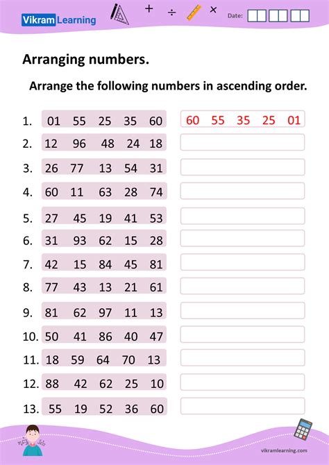 Download arranging numbers in ascending order, and descending order ...