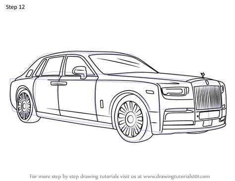 How to Draw 2018 Rolls-Royce Phantom (Cars) Step by Step ...