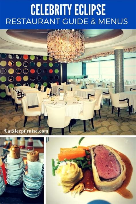 Celebrity Eclipse Restaurant Guide and Menus | EatSleepCruise.com