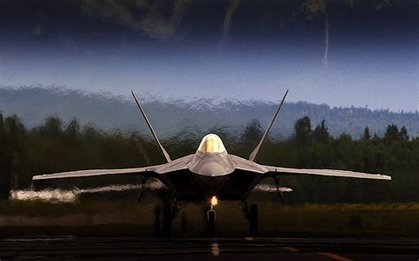 HD wallpaper: gray fighter plane, aircraft, F22-Raptor, military ...