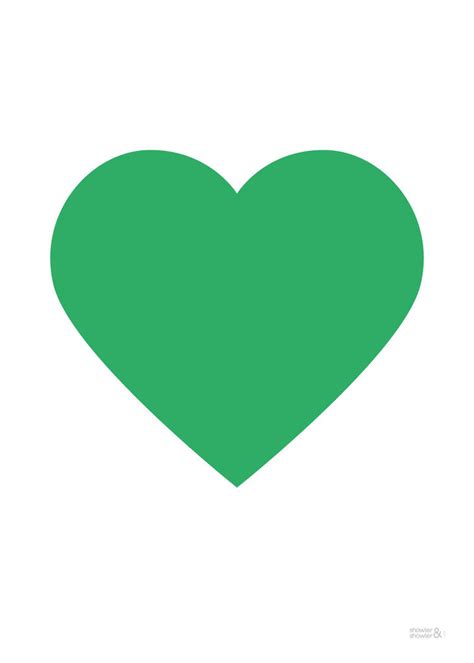 Heart Art Print in Green | Love Heart Wall Art | Green Heart Print ...