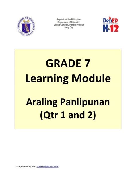 Ap G7 Q1 Module 1 Lesson 1pdf 7 Araling Panlipunan Quarter 1 | Images ...