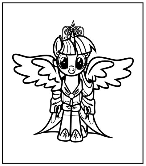 Princess Twilight Sparkle Coloring Page - Free Printable Coloring Pages