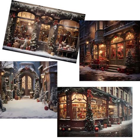 34 Christmas Village Background Backdrop for Photography 3 - Etsy