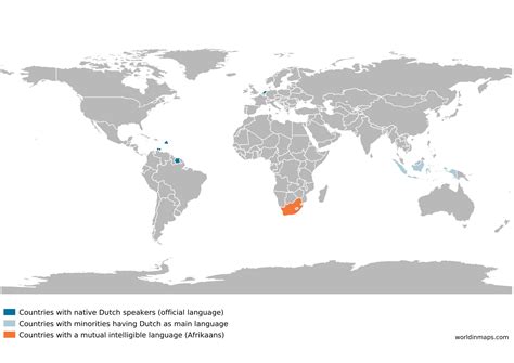 Dutch speaking countries - World in maps