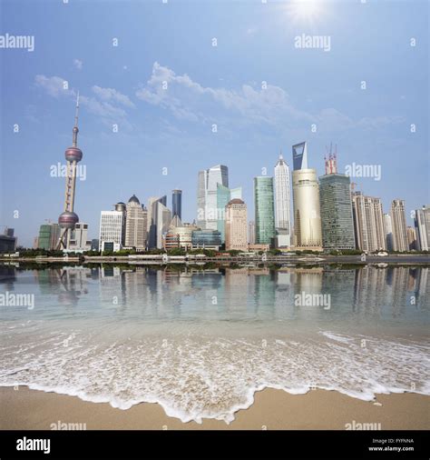 landscape of shanghai with beach Stock Photo - Alamy