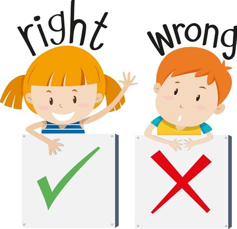 Right Wrong | English lessons for kids, Opposite words, English ...