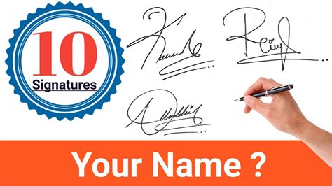 ️ Top 10 Best Signature Designs | Best Signature Style For My Name ...