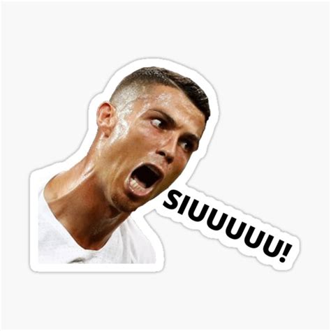 "cristiano ronaldo siuuu meme" Sticker for Sale by BEODA | Redbubble