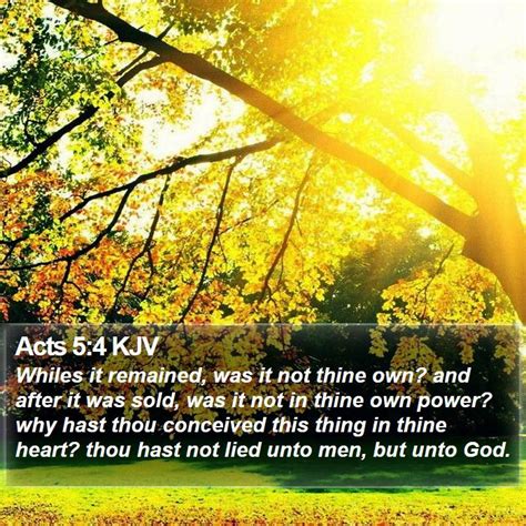 Acts 5:4 KJV Bible Verse Images