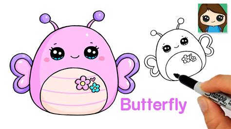 How to Draw a Butterfly Easy | Squishmallows - YouTube