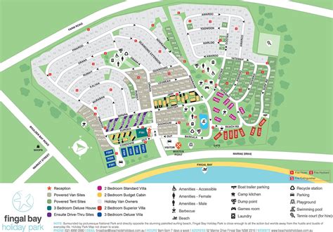 Park Map | Port Stephens Accommodation | Beachside Holiday Parks