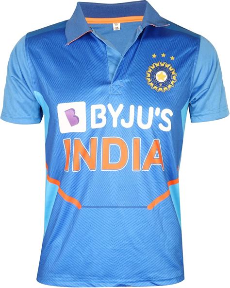 KD Cricket Indien Trikot Halbarm New BYJU Team Uniform 2020-21 Kinder ...