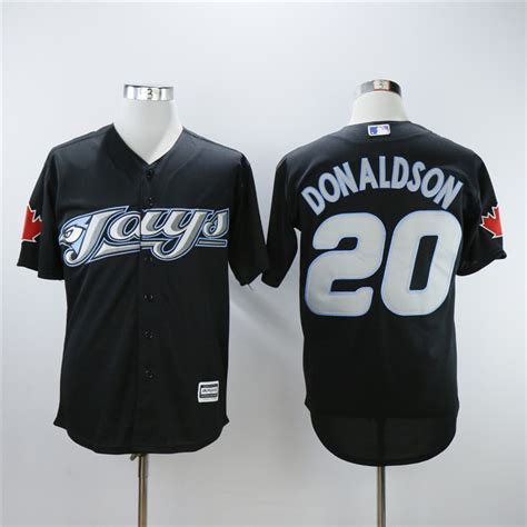 Men's Toronto Blue Jays Jerseys #20 Josh Donaldson Jersey Black Edition ...