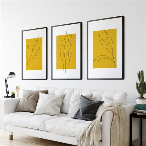 Mustard Wall Art Prints Mustard Wall Art Yellow Wall Art - Etsy