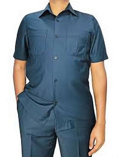 Navy Blue Men Safari Suit at best price in Vadodara | ID: 2851800460391