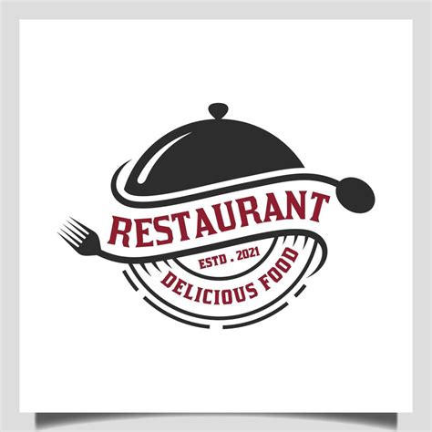 vintage retro restaurant classic food with fork , spoon and dish design ...