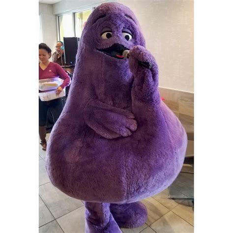 Cartoon Character Grimace Mascot Costume