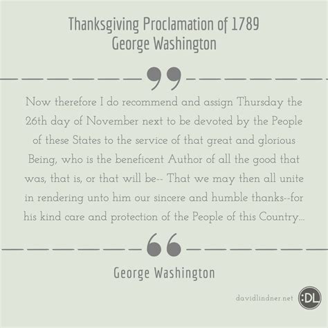 Thanksgiving Proclamation of 1789 | David Lindner