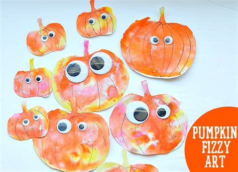 Fall Art Activities: Pumpkin Fizzy Art for Kids – Fun Littles