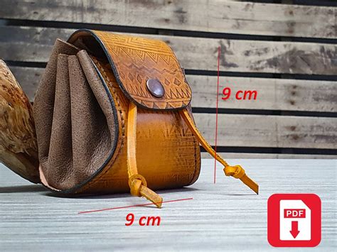 PDF leather drawstring pouch pattern / dice pouch pattern / video ...