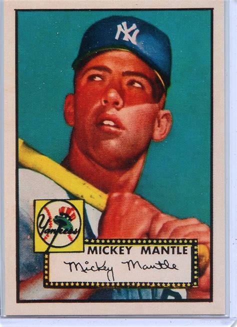 MICKEY MANTLE New York Yankees 1952 Topps Rookie Card 311 - Etsy