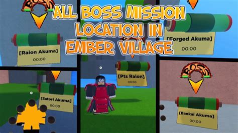 ALL* boss locations in ember shindo life - YouTube