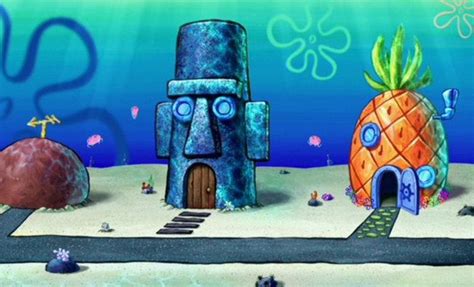 Where is this fictional neighborhood located? | Spongebob background ...