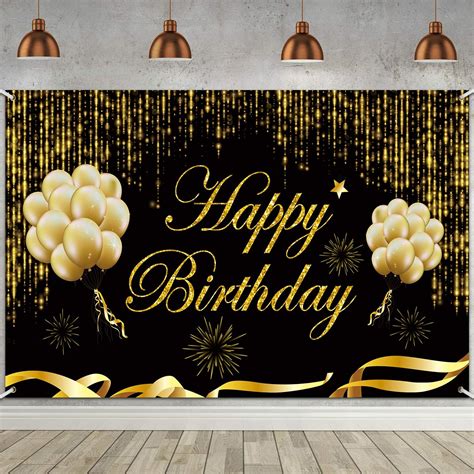 Amazon.com: 6 x 3.6ft Happy Birthday Party Backdrop Banner, Large ...