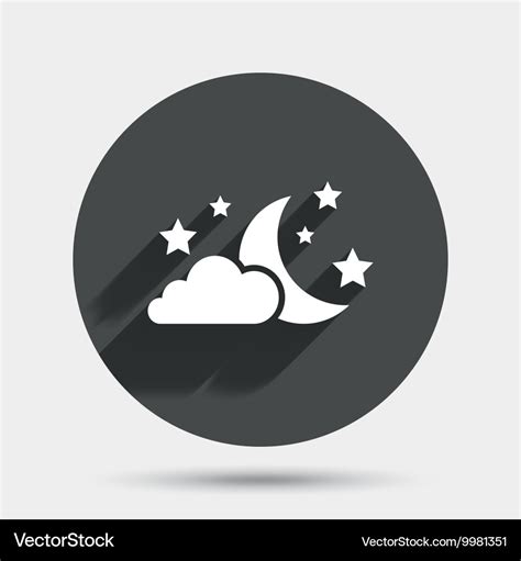 Moon clouds and stars sign icon dreams symbol Vector Image